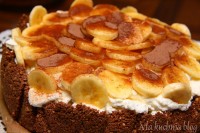 ciasto banofee masa krówkowa  banan śmietana czekolada