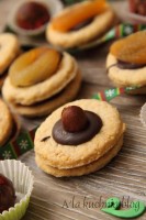 orzechowe ciasteczka z dżemem orzechy włoskie laskowe morela suszona ciastka