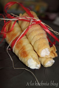 rurki z kremem bitą śmietaną półfrancuskie kruche