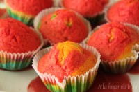 muffinki mufinki tęczowe kolorowe urodzinowe