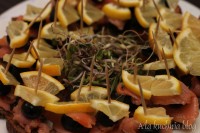 koreczki łosoś oliwki cytryna