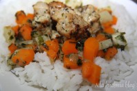 potrawka ryz kalarepa marchew na słodko pietruszka miód tymianek schab