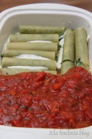 cannelloni szpinak sos pomidorowy ser makaron