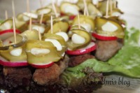 koreczki mielone pieczarka marynowana pieczarki czosnek marynowane kulki mielone finger food handy 