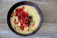 krem z kalafiora grzanki kalafiorowa z grzankami szybka gęsta