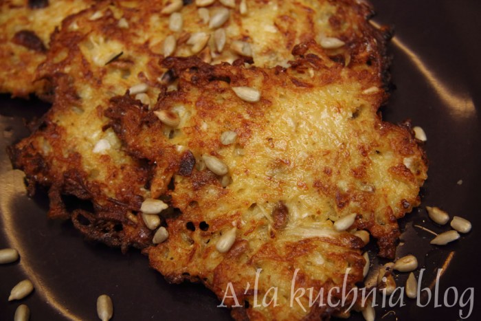 placki ziemniaczane z kapustą kiszoną prażony słonecznik przepis