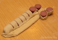 parowka gąsienice bułeczki dla dzieci drożdżowe