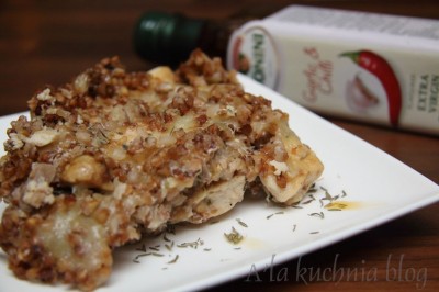 zapiekanka kurczak gryczana kasza pieczarki zdrowa szybka mozzarella