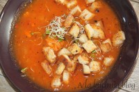 zupa rybna krewetki mieszanka morska smakowita pajda smalczyk roślinny pomidorowa frutti di mare